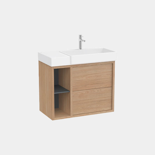 MUEBLE BAÑO UNIK TURA 2 CAJ+EST 800 LAV DCH