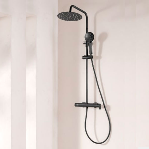 COLUMNA DUCHA VEGA PLUS NEGRO MATE